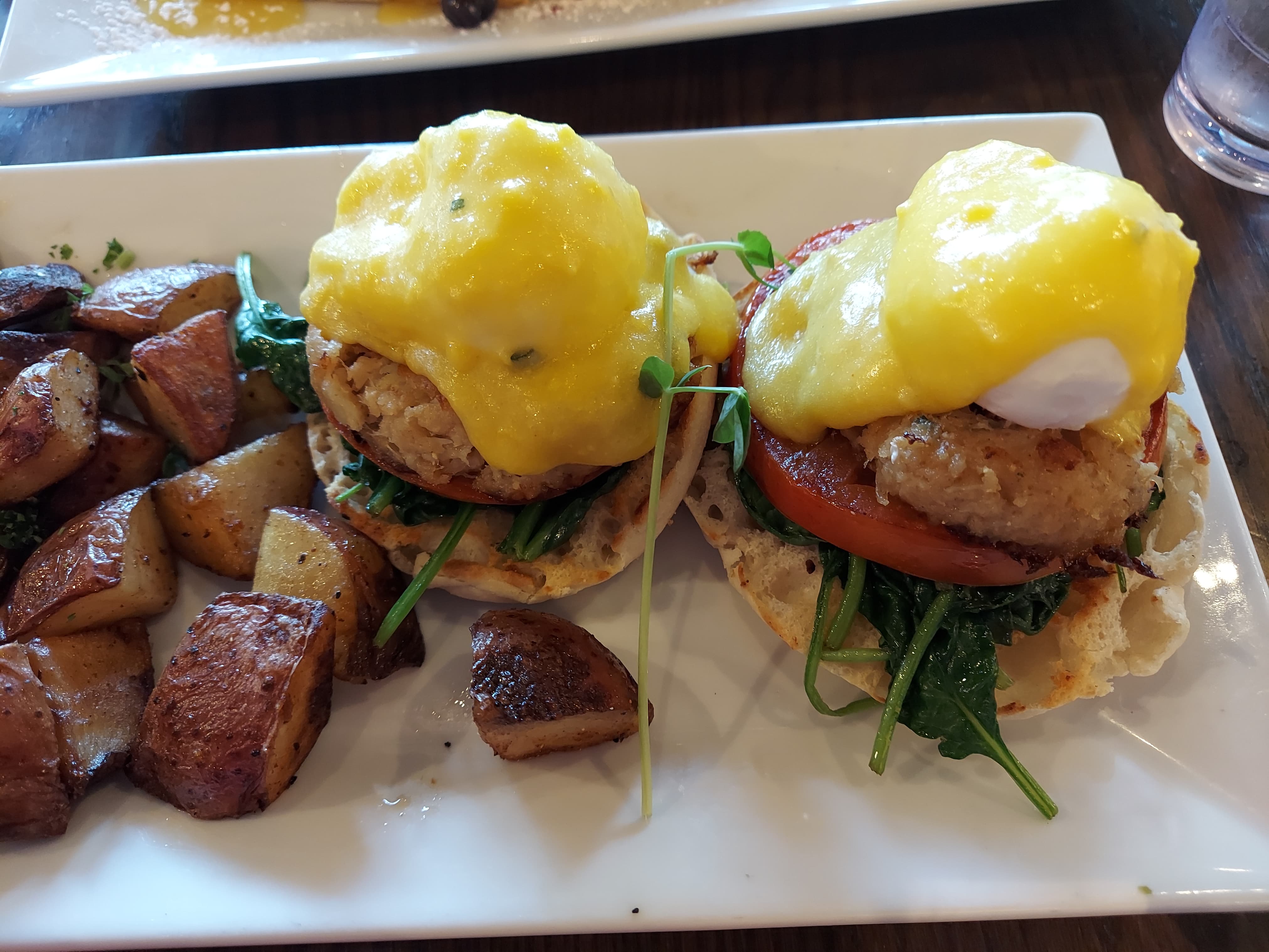 Crab Cake Benedict at Cafe Luna