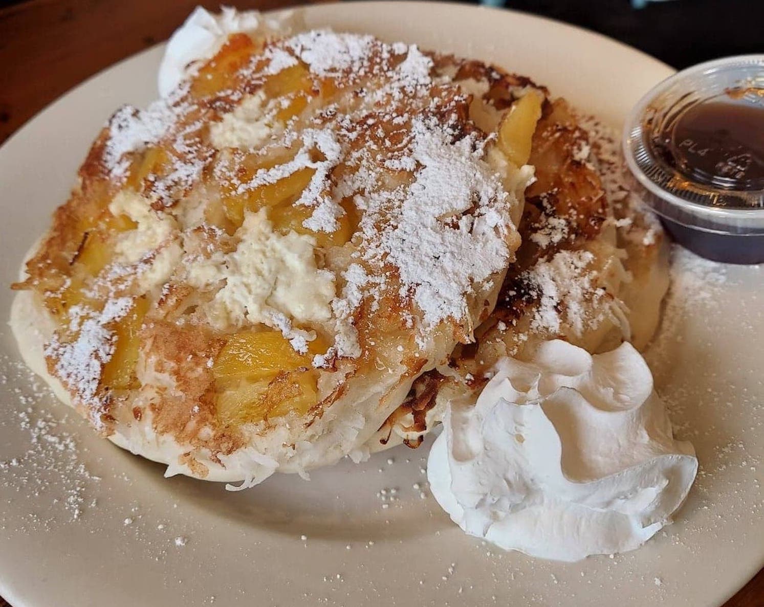 Pineapple Coconut Bliss Pancakes at Blue Moon Grill