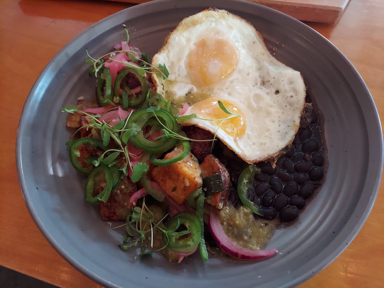 Vegetable hash at Bayberry Beer Hall