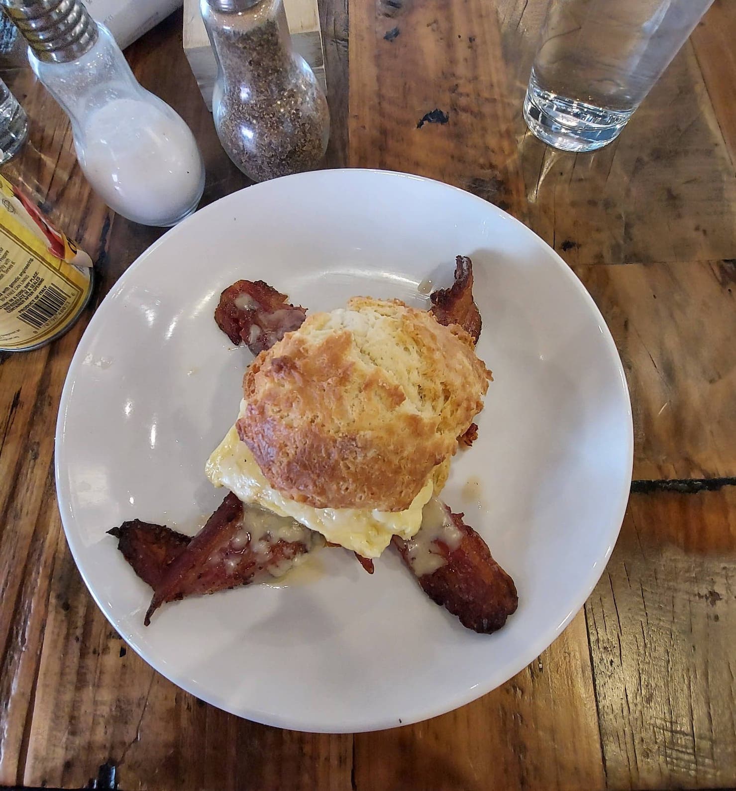 Semper Fi biscuit sandwich at the Sassy Biscuit